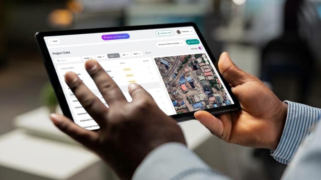 Enumeration Business Portal on tablet